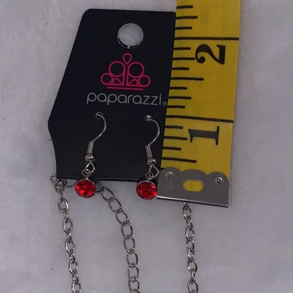 Lot of 40 Paparazzi Twinkly Treasury Red Necklace & Earring sets new in packages - Picture 9 of 11